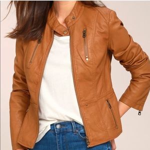 TCEC Camel Leather Jacket